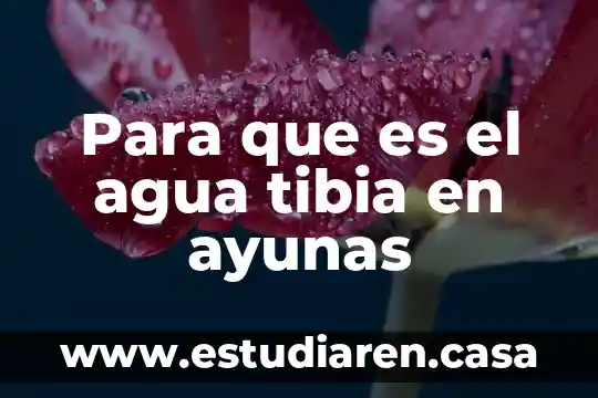 Para que es el agua tibia en ayunas