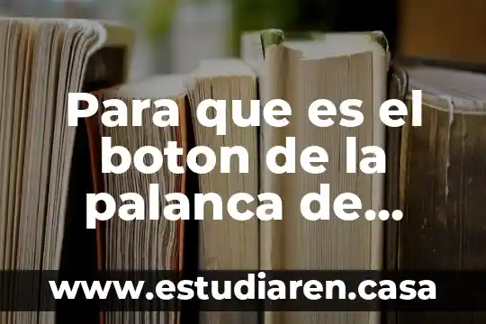 Para que es el boton de la palanca de cambios
