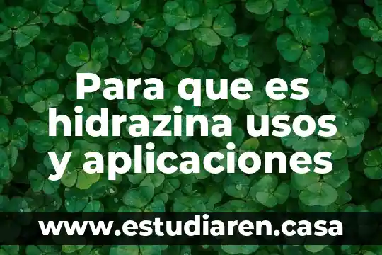 Que es electroquimica y sus aplicaciones en la industria 3 Para que es hidrazina usos y aplicaciones