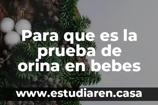 Para que es la prueba de orina en bebes