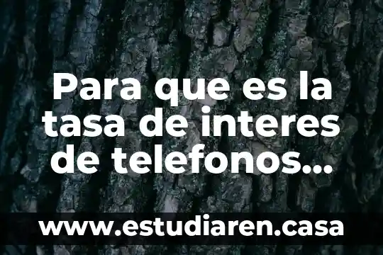 Para que es la tasa de interes de telefonos publicos