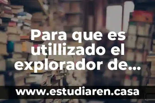 Que es el explorador de archivo de windows 5 Para que es utillizado el explorador de archivos de windows