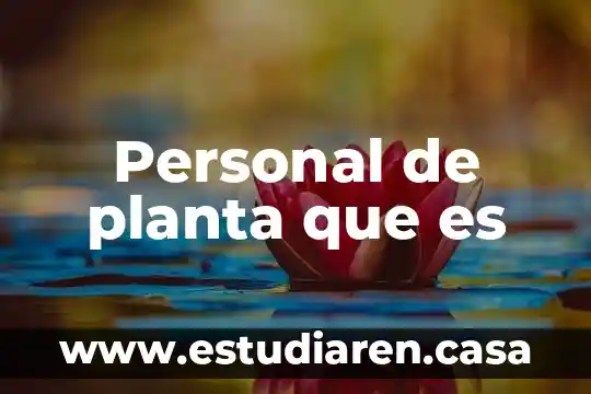 Personal de planta que es