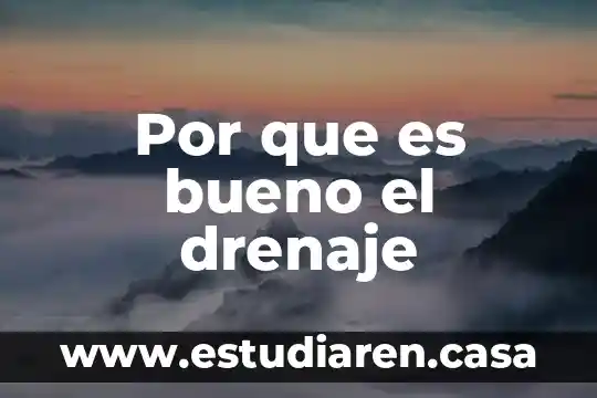 Por que es bueno el drenaje