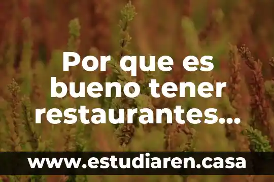 Por que es bueno tener restaurantes extranjeros en mexico