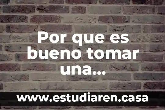 Por que es bueno tomar una alimentacion