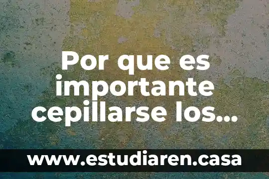 Por que es importante cepillarse los dientes