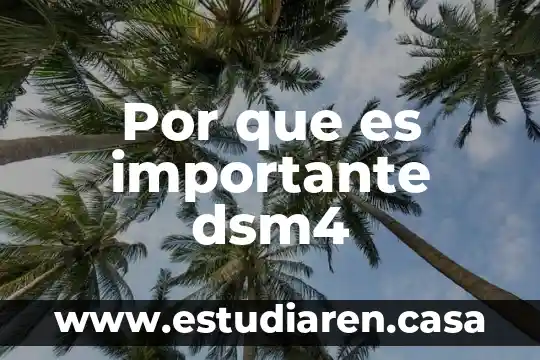 Por que es importante dsm4