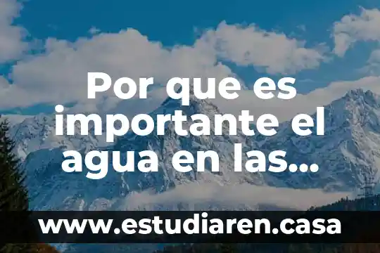 Por que es importante el agua en las casas