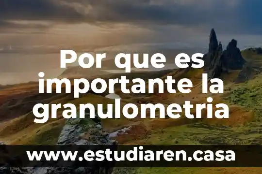 Por que es importante la granulometria