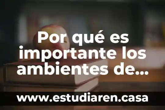 Que es un ambientes de aprendizaje segun duarte 3 Por qu茅 es importante los ambientes de aprendizaje