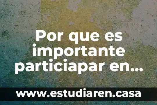 Por que es importante particiapar en la socieadad