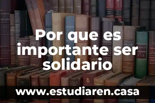 Por que es importante la capacitación en el area especial 4 Por que es importante ser solidario