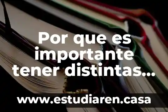 Por que es importante tener distintas actividades