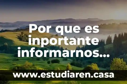 Por que es inportante informarnos sobre la contaminacion del agua