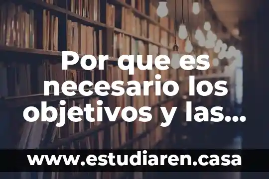 Por que es necesario los objetivos y las politicas conclusion