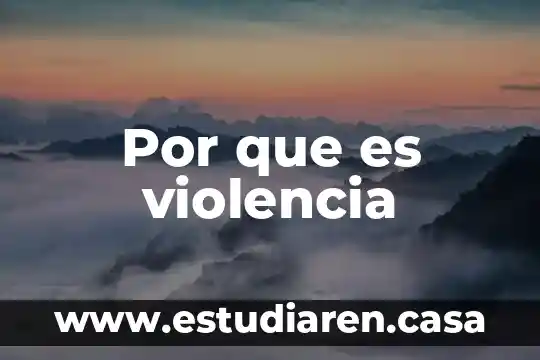 Por que es violencia