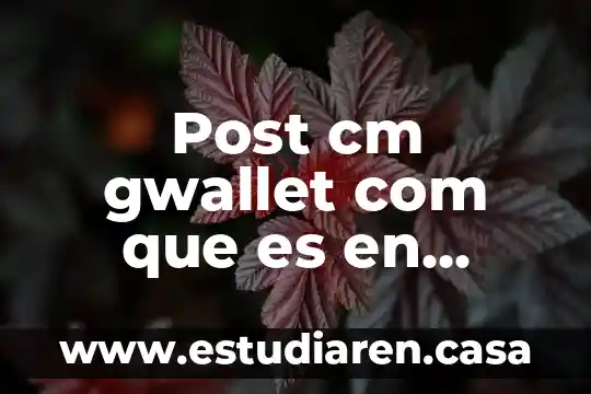 Que es un componente com visual basic 4 Post cm gwallet com que es en facebook