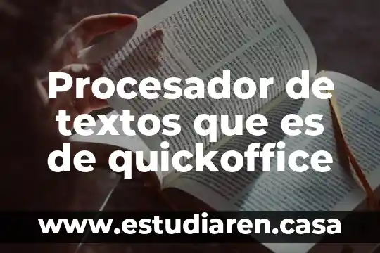 Procesador de textos que es de quickoffice