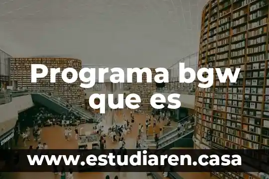 Programa bgw que es