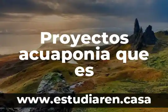 Proyectos acuaponia que es