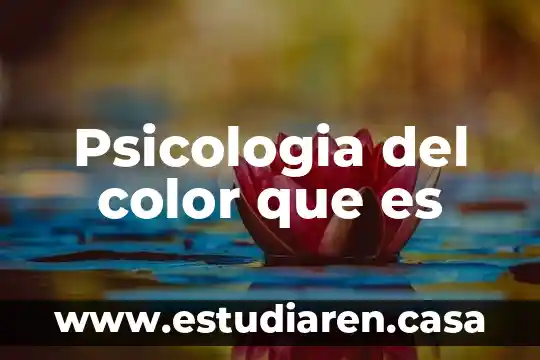Psicologia del color que es