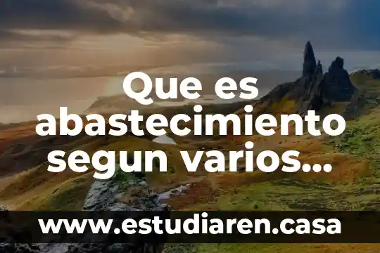 Qué es efecto varios componentes de sil-all 3 Que es abastecimiento segun varios autores