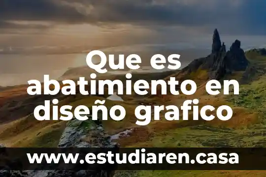 Que es abatimiento en diseño grafico