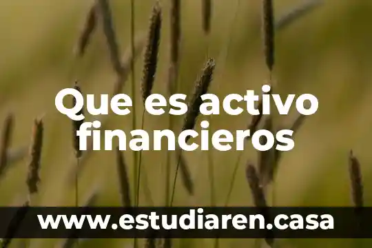 Deloitte que es servicios financieros 7 Que es activo financieros