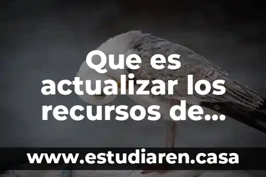 Que es actualizar los recursos de una red lan