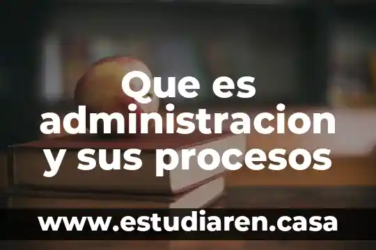 Que es administracion y sus procesos