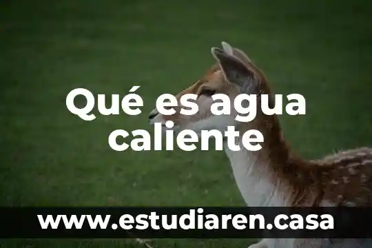 Que es un estanque de acomulacion de agua 7 Qué es agua caliente