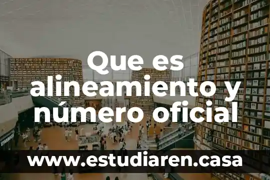 Que es alineamiento y número oficial