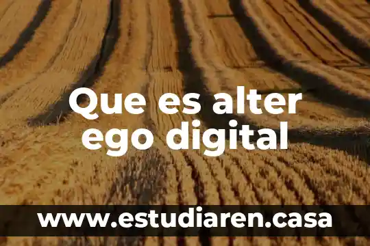 Que es alter ego digital