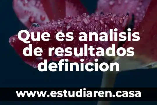 Que es un intersexual definicion 5 Que es analisis de resultados definicion