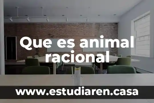 Que es animal racional