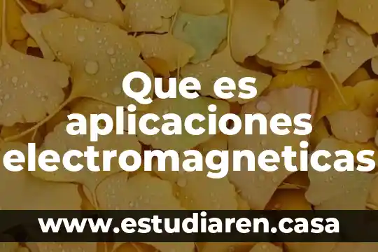 Que es aplicaciones electromagneticas
