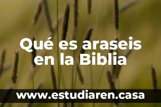 Que es querubin en la biblia 5 Qué es araseis en la Biblia