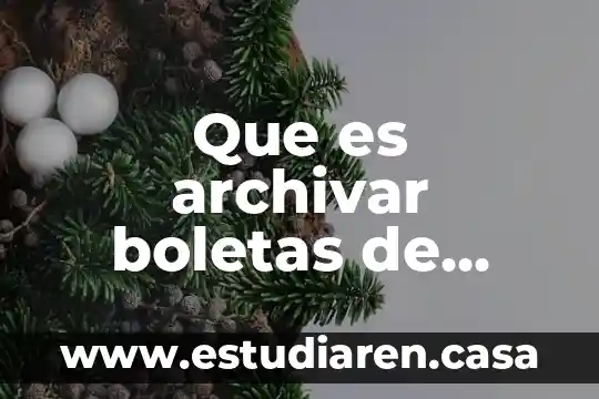 Que es archivar boletas de predial