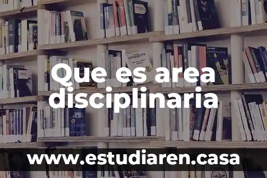Que es area disciplinaria
