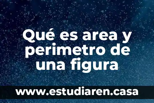 Qué es area y perimetro de una figura
