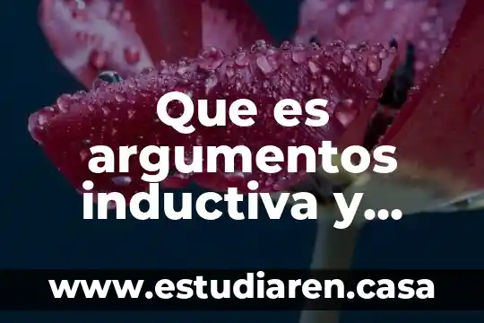 Que es argumentos inductiva y ejemplos