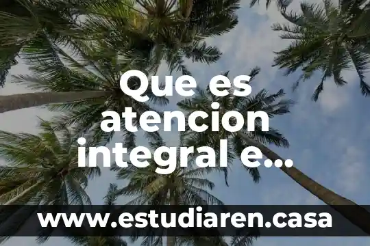 Que es la atencion en el ambiente familiar 3 Que es atencion integral e integrada