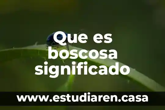 Que es boscosa significado