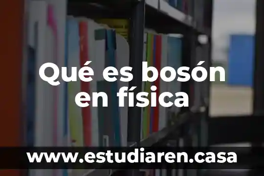 Que es el rfc como persona fisica 3 Qué es bosón en física