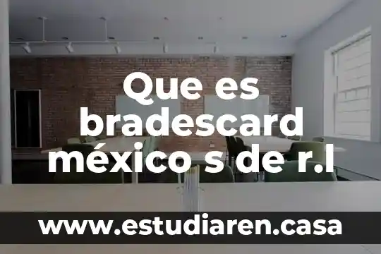 Que es bradescard méxico s de r.l