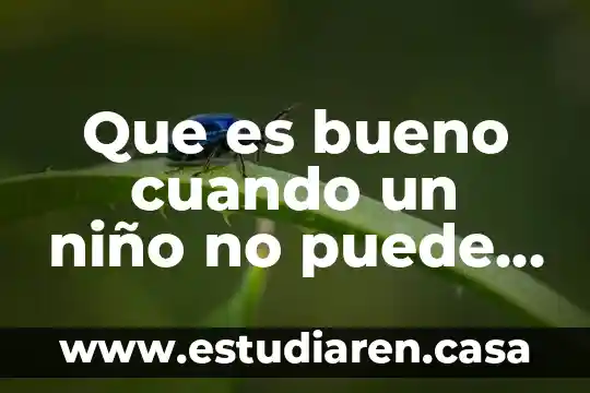 Que es bueno cuando un niño no puede hacer popo