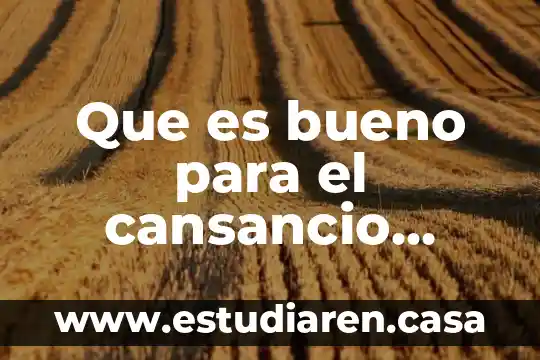Que es bueno para el cansancio fisico y mental
