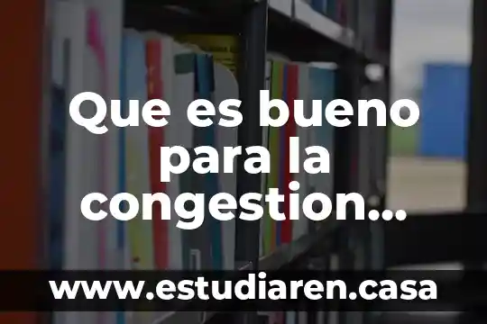 Que es bueno para la congestion nasal casero