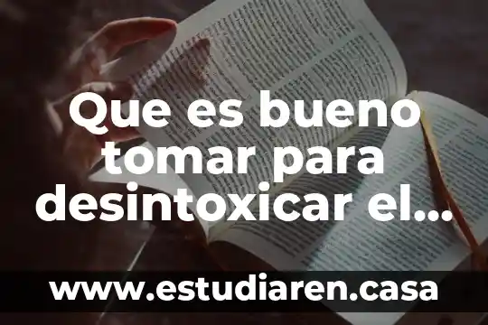 Que es bueno tomar para desintoxicar el cuerpo de drogas
